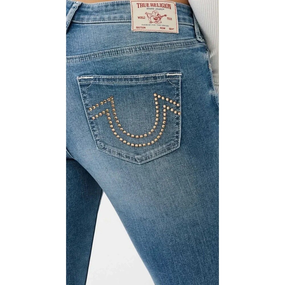 NWT TRUE RELIGION WOMEN'S JEANS 29 JENNIE CRYSTAL CURVY SKINNY JEAN Medium Viper